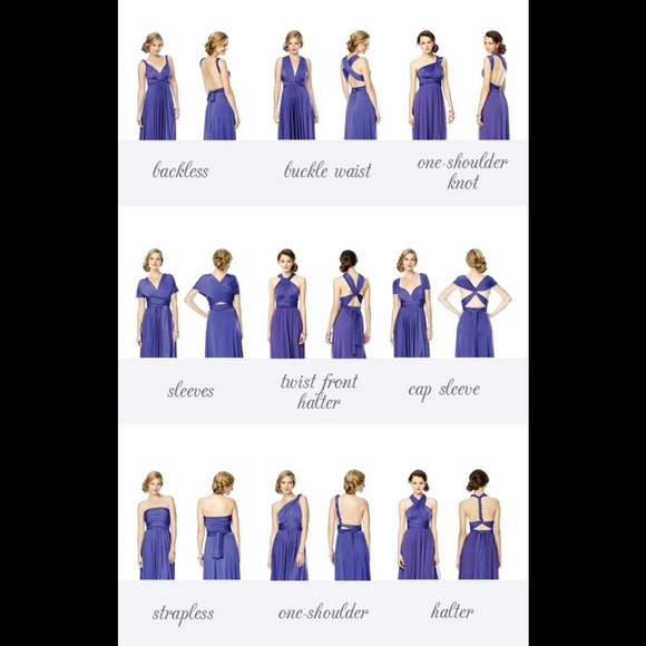 black bridesmaid convertible dress - Picture 2 of 3